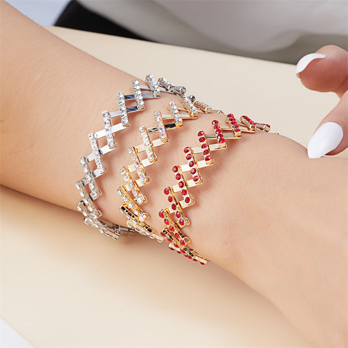 Wholesale five-row Diamond telescopic ring a two-piece ring deformable bracelet