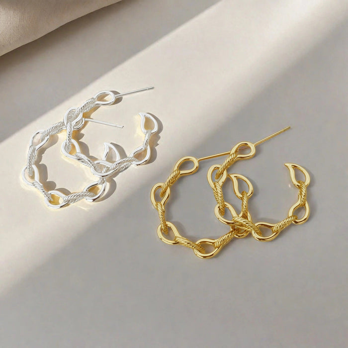 Wholesale C-shaped earrings with earrings, fashionable, simple and versatile. Earrings and accessories