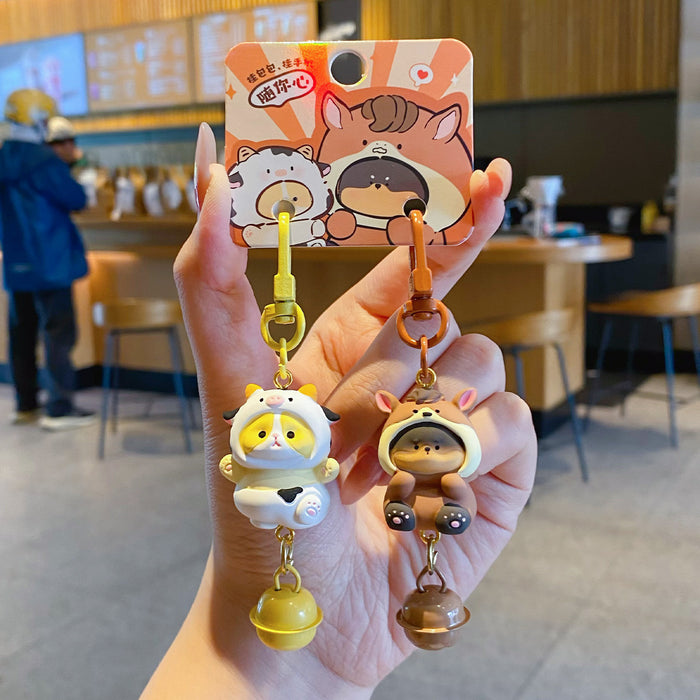 Wholesale Stylish Resin Cute Pet Headgear Series Pendant Phone Chain Keychain Charm Gift