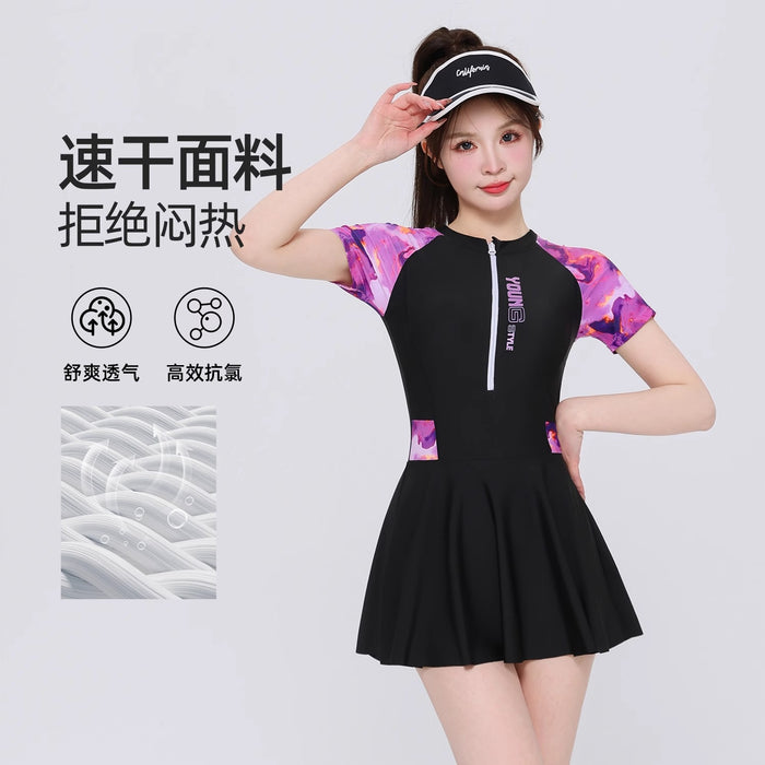 Wholesale New high-end one-piece conservative swimsuit for soaking in hot springs