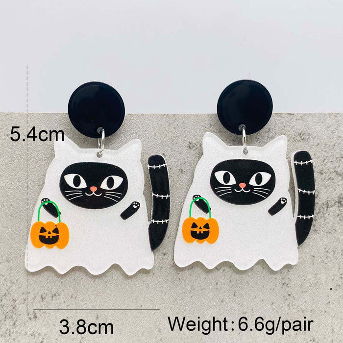 Wholesale  Earrings Cat Ghost Pumpkin Strawberry Eyeball Acrylic Earrings  Gift