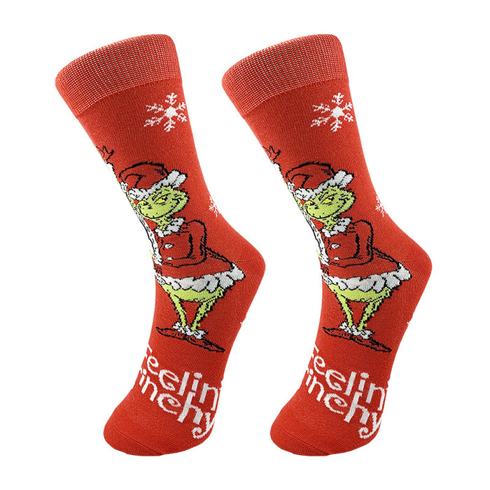 Wholesale Christmas Cotton Cartoon Middle Socks JDC-SK-YiYan076