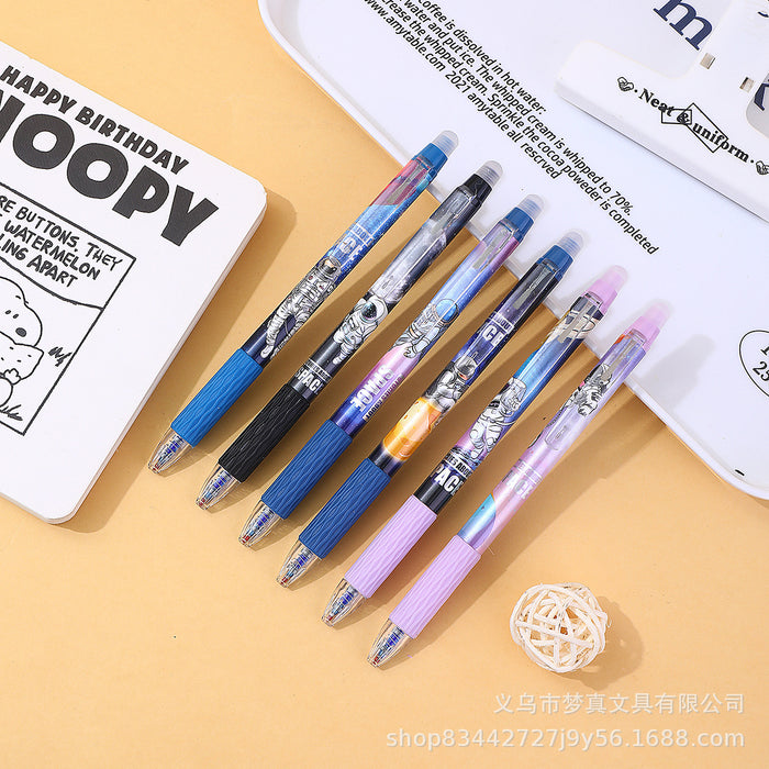 Wholesale Cartoon erasable pen blue easy to erase thermal gel pen student cute push erasable pen