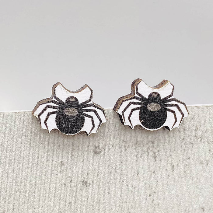 Wholesale  Earrings Horror Pumpkin Ghost Bat Wooden Earrings