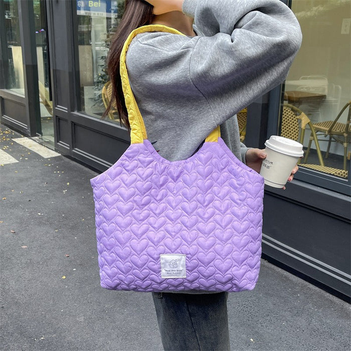 Wholesale Love shoulder bag, large capacity canvas bag