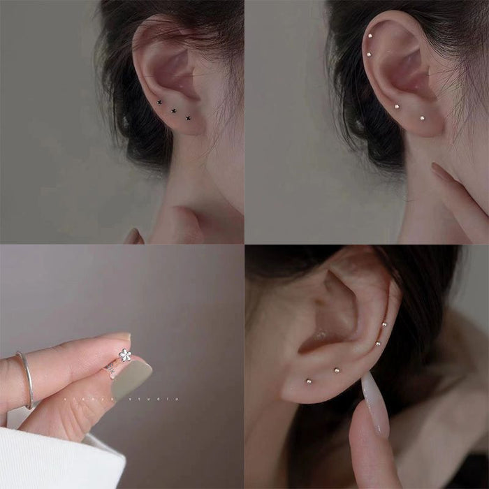 Wholesale Mini Ear Bone Stud Earrings Trendy Ear Hole Stick High-end Feel Earrings Jewelry