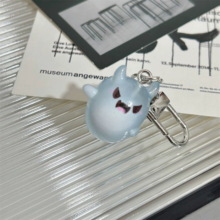 Wholesale Cute Glow-in-the-Dark Ghost Keychain Resin Material Includes Bag and Card Decorative