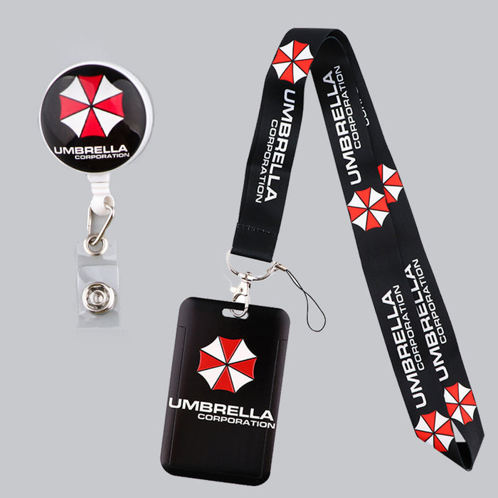 Wholesale Easy-Pull Buckle Lanyard Hard Shell Card Holder Double-Sided Printing