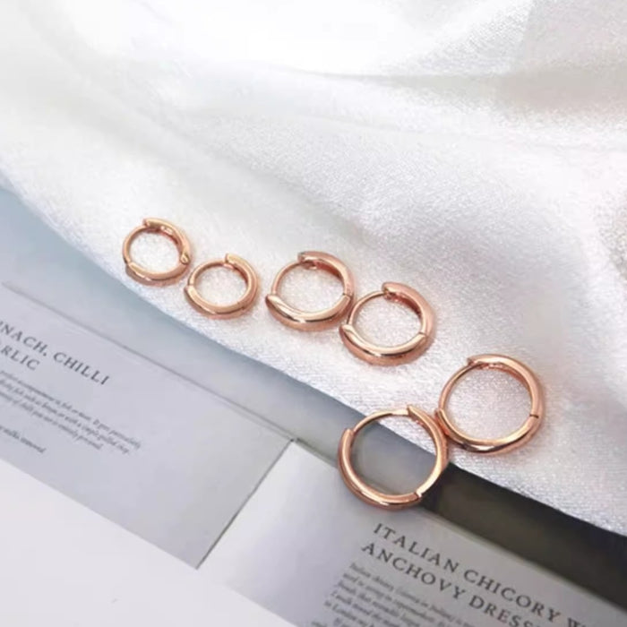 Wholesale Simple and fashionable smooth plain ring earrings, niche, high-end, versatile, geometric circles