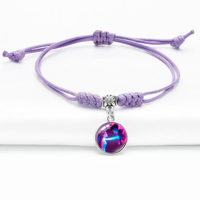 Wholesale KPOP Cartoon Pendant Multi-Color Adjustable Braided Bracelet