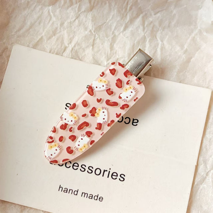 Wholesale Cute cartoon beige leopard print hair clip