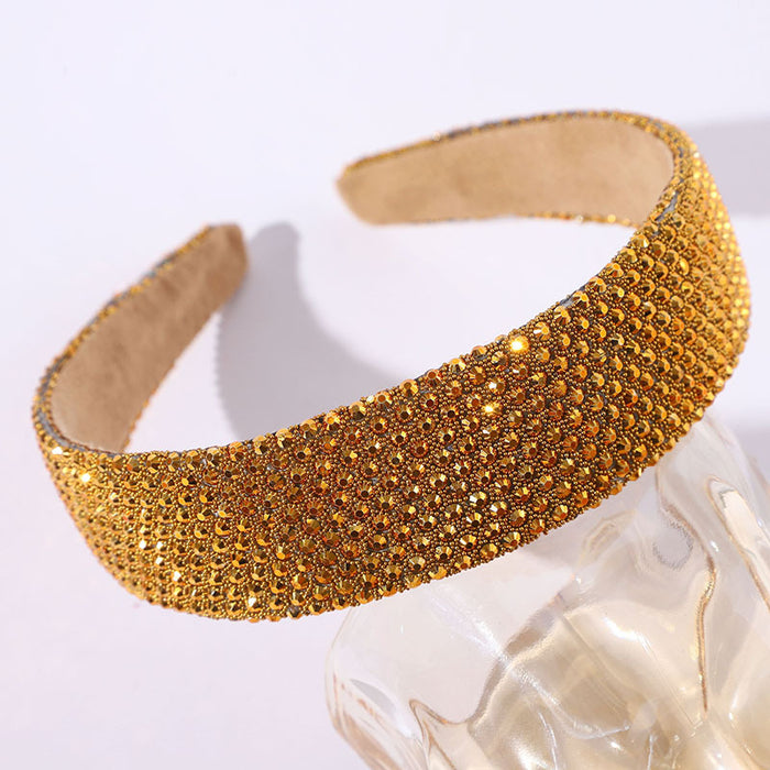 Wholesale Women' s fashionable and versatile diamond headband dopamine color headband
