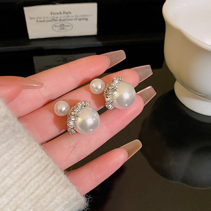 Wholesale Pearl and Cat' s Eye Stud Earrings