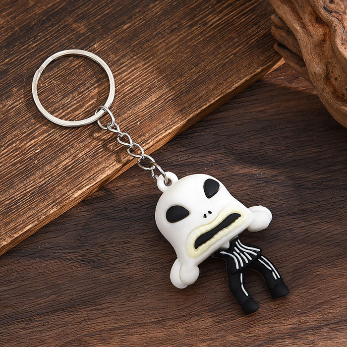 Wholesale  keychain trick-or-treating ghost pumpkin keychain  pendant chain skull ghost key chain