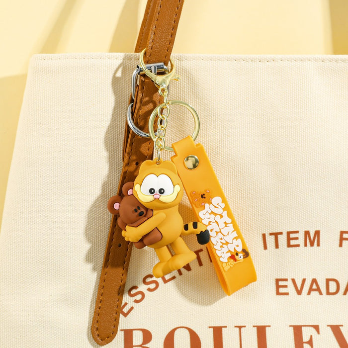 Wholesale Cartoon Cat Key Pendant Soft Rubber Anime Keychain Pendant