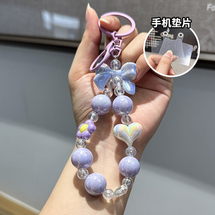 Wholesale Keychain Butterfly Knot Bead Car Keychain Love