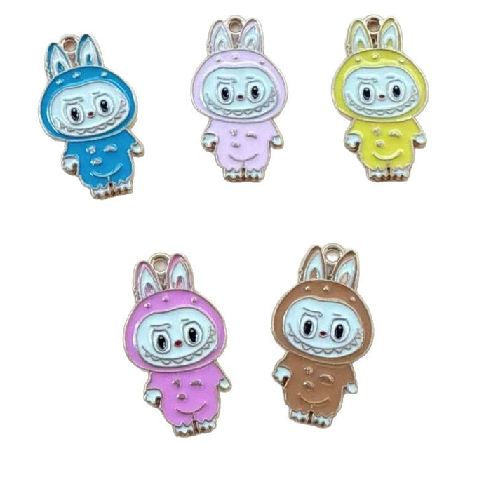 Wholesale 10pcs Cartoon Alloy Drip Oil DIY Earrings,  Keychains,  and Necklace Pendants