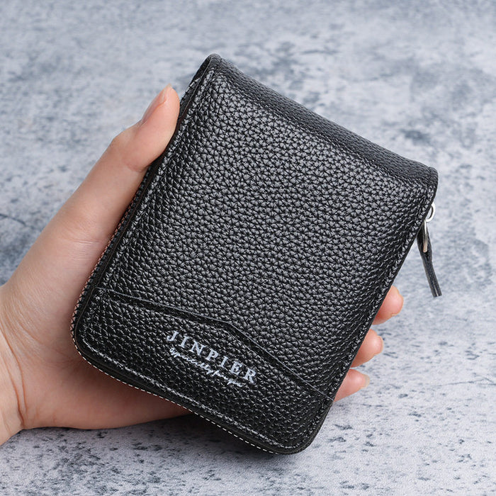 Wholesale Letter Print Men' s PU Leather Wallet Vertical Business Card Holder Everyday Office Gift Boutique Accessory
