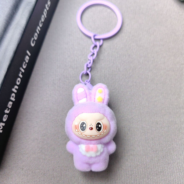 Wholesale Flocked  Keychain Pendant  Cute Doll DIY Accessories Mobile Phone Pendant
