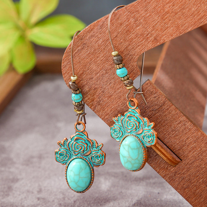 Wholesale Ethnic Vintage Heart Earring Set - Zinc Alloy Jewelry Accessory for Party Wear MOQ≥2