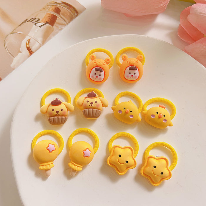 Wholesale Cute Cartoon Hair Ties for Kids Soft Elastic Everyday Styling Baby Hair Accessory
