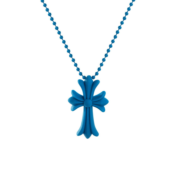 Wholesale Punk hip-hop limited edition colorful cross versatile women's necklace