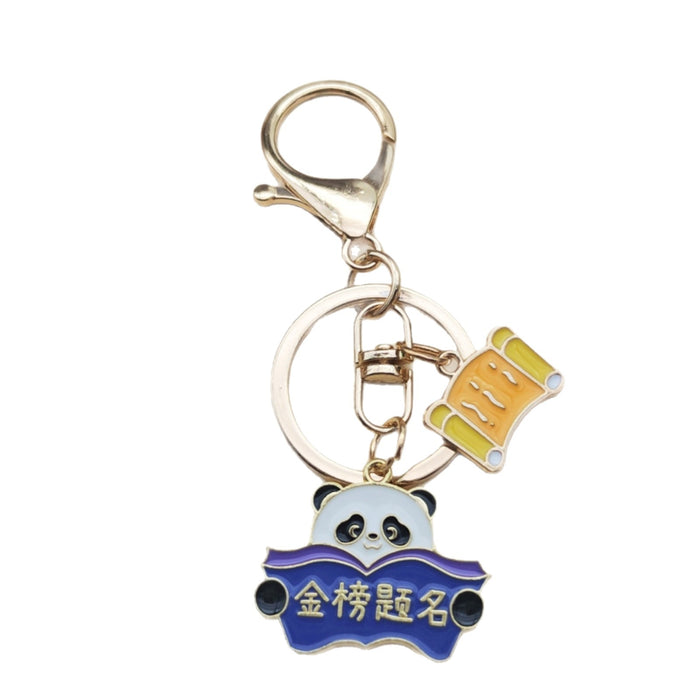 Wholesale Cute Panda Creative Font Keychain Student Backpack Hanging Decoration Small Gift