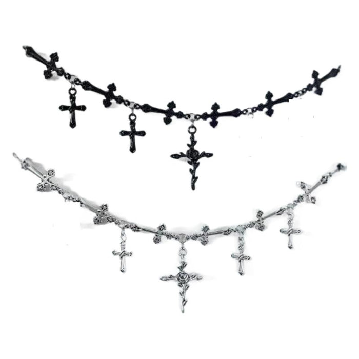Wholesale Cross R Gothic necklace with a cool and crisp punk original collarbone chain