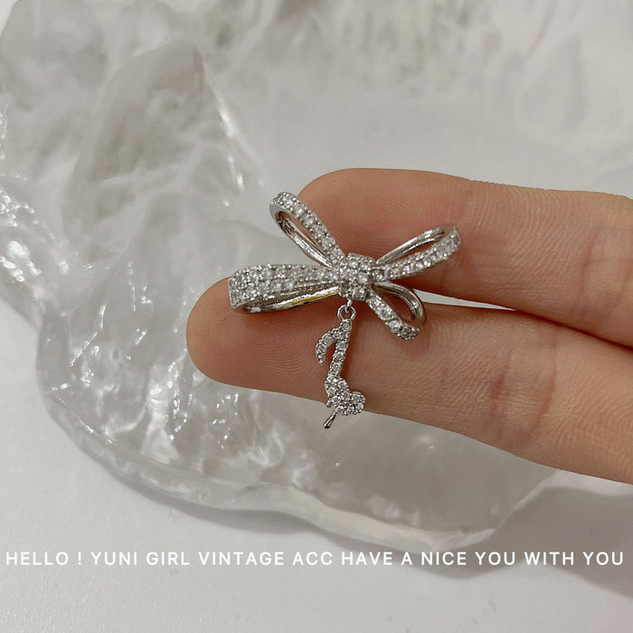 Wholesale Butterfly knot ear clip, musical note earrings, ear bone clip design, personalized earrings for women