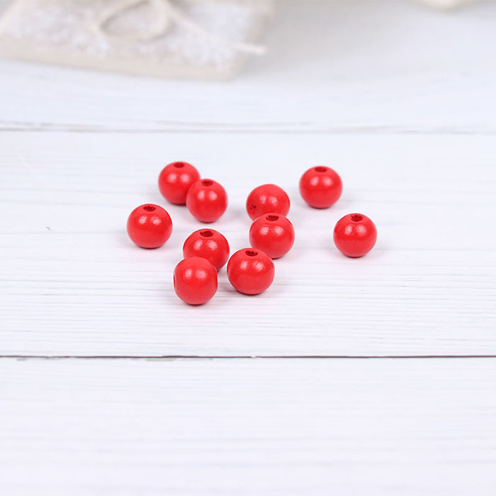 Wholesale 50PCS Santa Claus Smiley Face Wooden Beads JDC-BDS-TianYue016