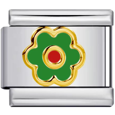 Wholesale Mother' s Day Series Stainless Steel Italian Flower Bracelet DIY Module Combination Jewelry