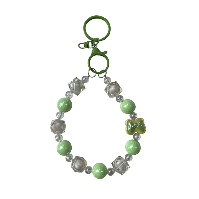 Wholesale Handmade beaded bag pendant, car keychain, five pointed star bow, couple keychain, chain