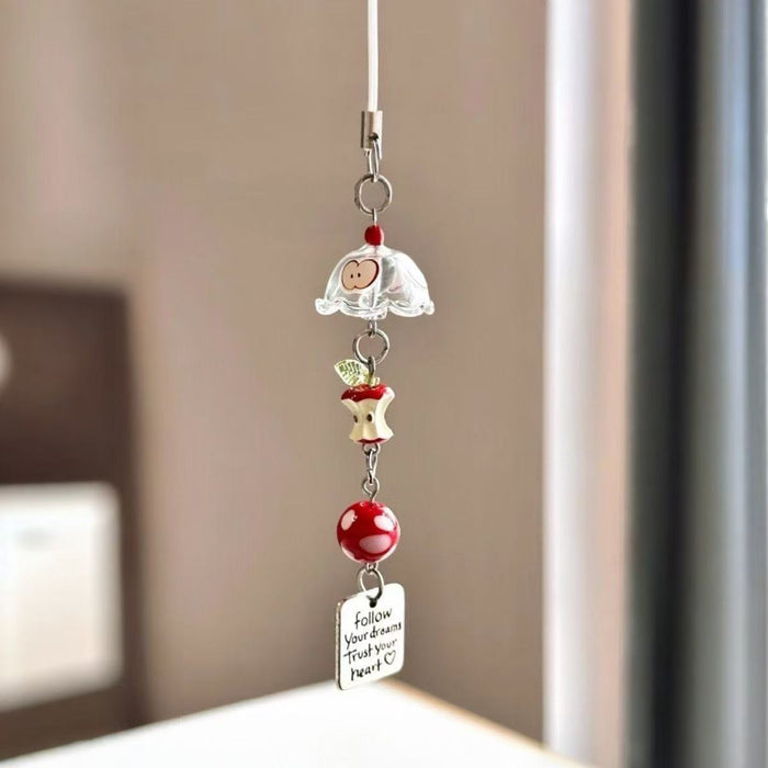 Wholesale apple wind chime phone case pendant bracelet beads pendant accessories