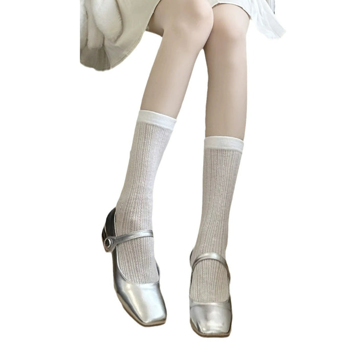 Wholesale Socks, thin mesh breathable stacking socks, super breathable and versatile mid tube socks