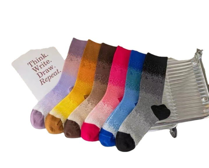 Wholesale New cotton socks with double needle center tube, fashionable trend