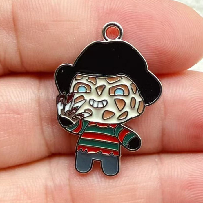 Wholesale 10pcs  Series Monster DIY Alloy Drip Pendant Keychain Earrings Bag Charm