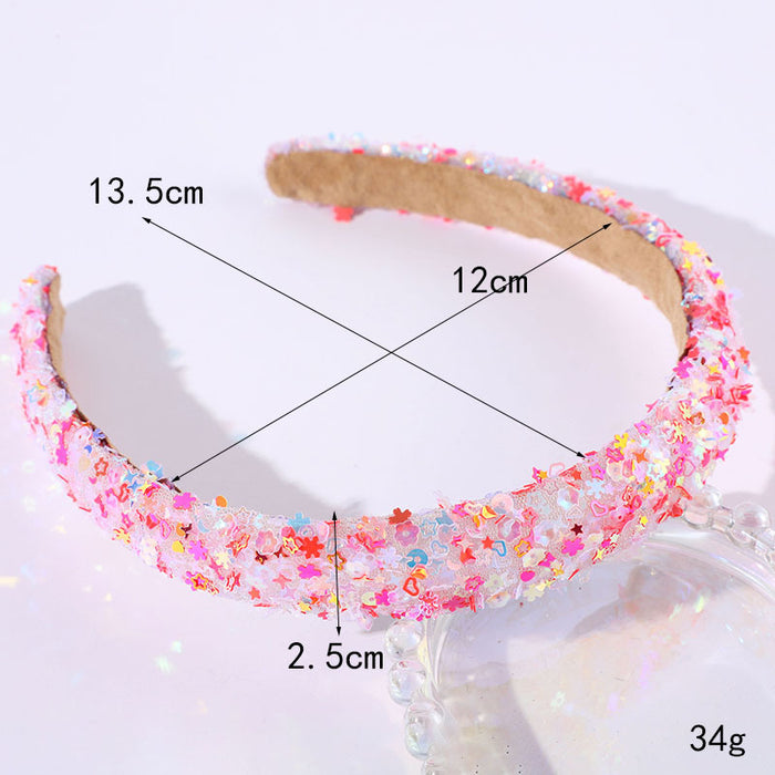Wholesale Dopamine Color Versatile Headband Sponge Heightening Design Elegant Light Luxury Crystal Headwear