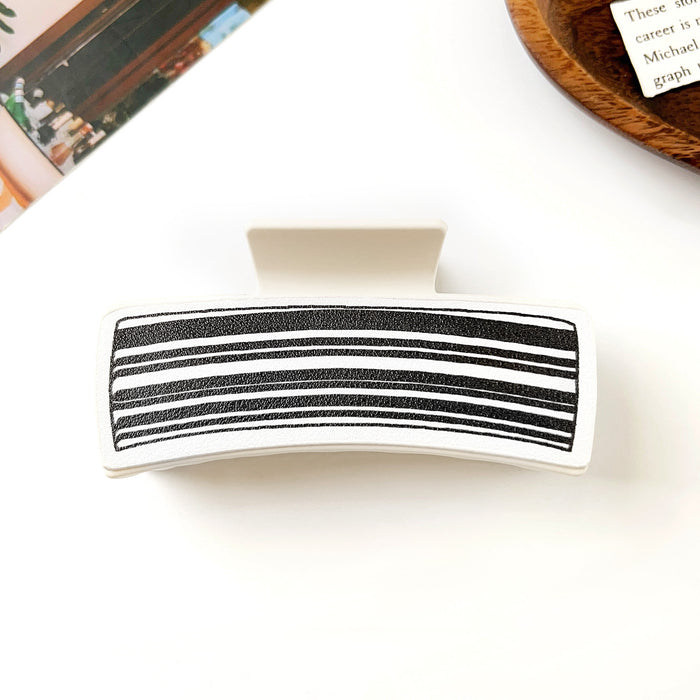 Wholesale Pu Printed Shark Clip Western Style Retro Leather Hairpin Hair Grabber Hair Accessories