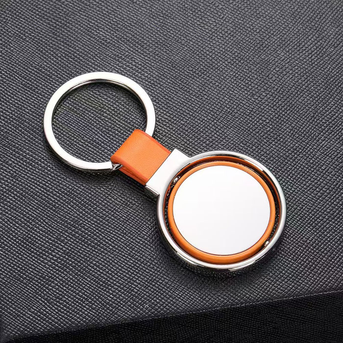 Wholesale Small gift keychain pendant leather keychain rotating leather keychain