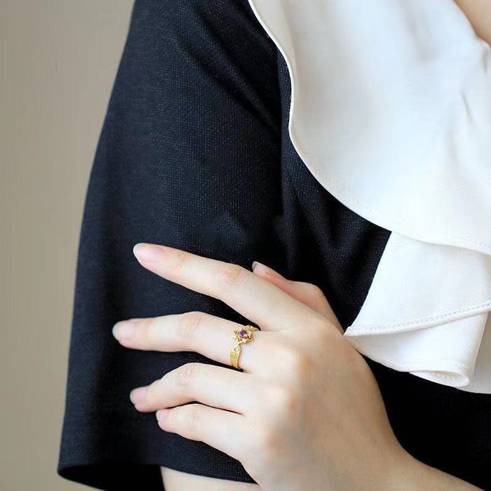 Wholesale Advanced Crystal Zirconia Gemstone Open Ring for Women