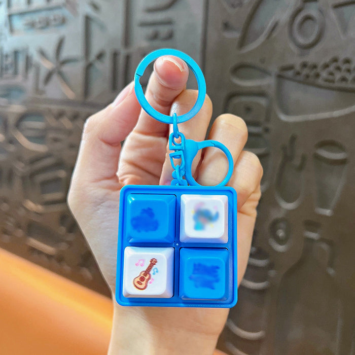 Wholesale Light-emitting sound four-key keychain