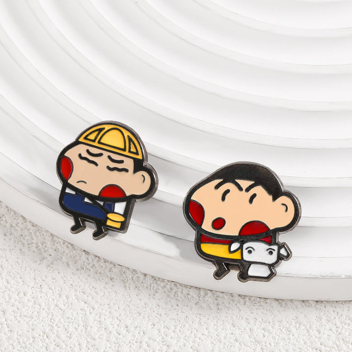 Wholesale Cute Cartoon Brooches Creative Metal Decorations Accessories Clothing Pendants Jewelry