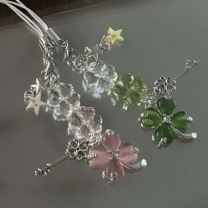 Wholesale Four-leaf Clover Pendant Card Book Star Mobile Phone Accessories School Bag