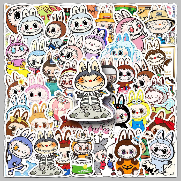 Wholesale 50pcs cute cartoon rabbit waterproof decorative mobile phone cup stickers