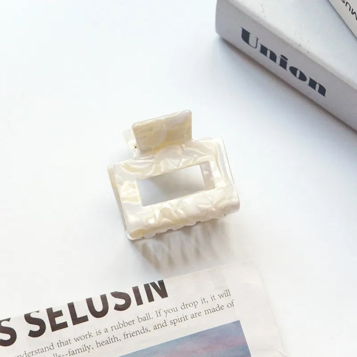 Wholesale Handmade Acetate Medium Hair Claw Square Design for Women Everyday Styling