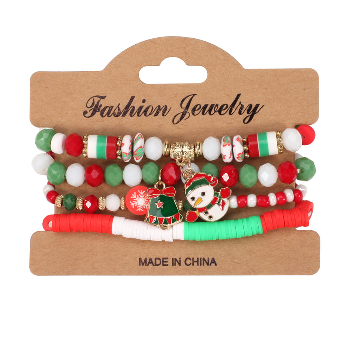 Wholesale Christmas Snowman, Christmas Tree, Santa Claus, Antlers Crystal Bracelet JDC-BT-Xiny062