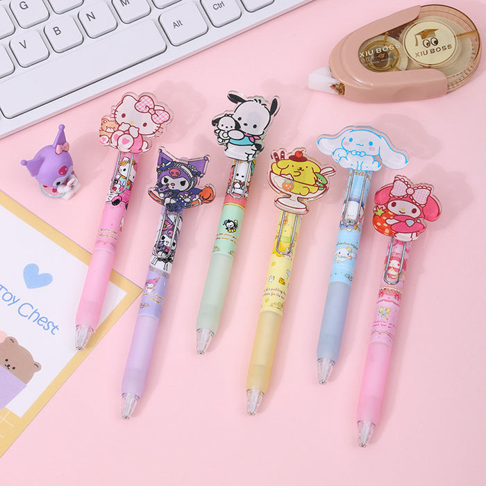 Wholesale Acrylic patch automatic pencil, metal pen clip, activity pencil, elementary school stationery