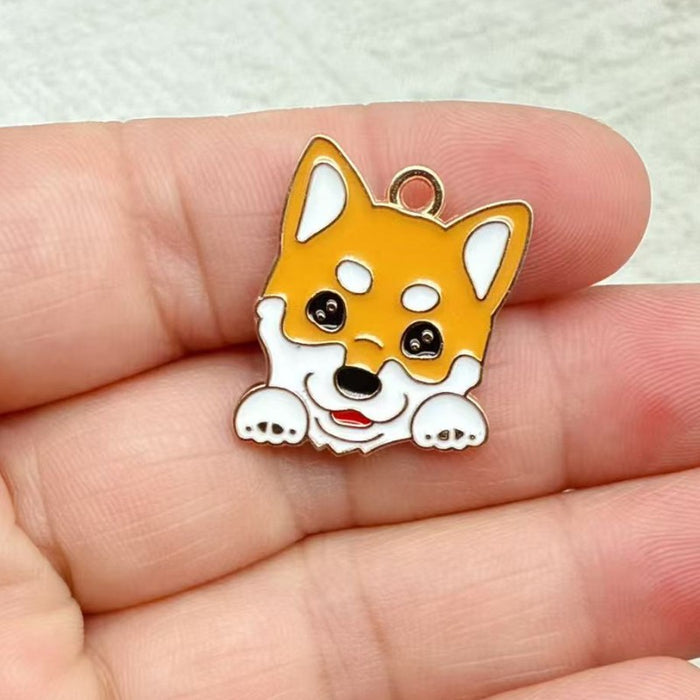 Wholesale 10pcs Cute Cartoon Dog DIY Accessories,  Charms,  Headwear,  Necklace,  Earrings Pendant
