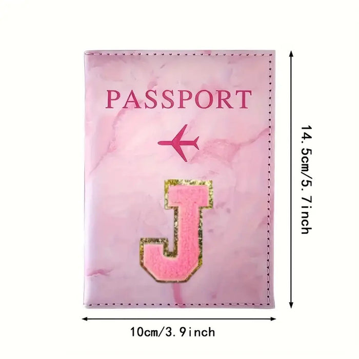 Wholesale Trendy Monogram Passport Cover Initial PU Leather Travel Wallet Unisex Boutique Card Holder