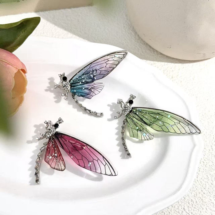 Wholesale Blue Dragonfly Brooch Vintage Animal Pin for Women Everyday Chic Accessory